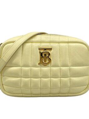 Burberry Lola Camera Bag 8060836 8063025 Cream Leather Women's Shoulder Bag
